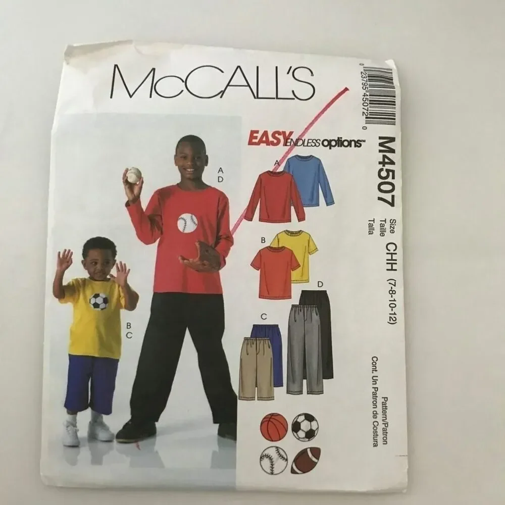 #M4507 McCalls child sewing pattern size 10-14